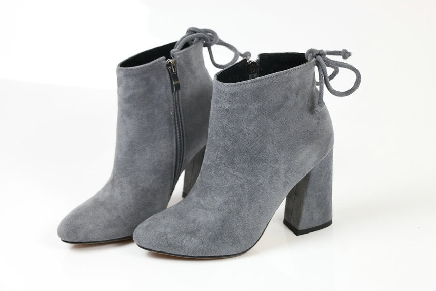 Womens Round Toe Ankle Boots