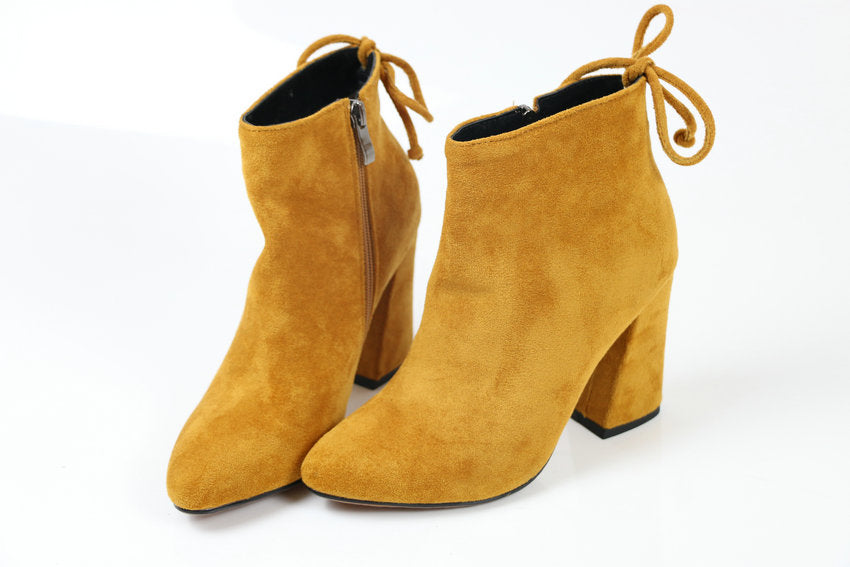 Womens Round Toe Ankle Boots