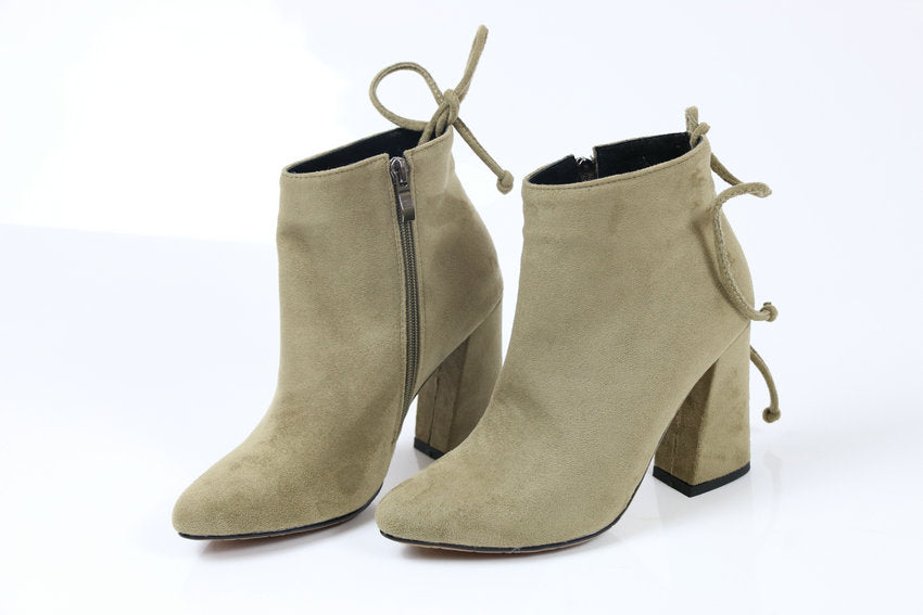 Womens Round Toe Ankle Boots