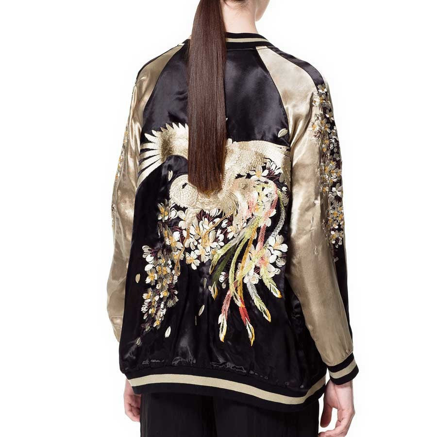 Luxury embroidered zipper Bomber jacket Women basic coat