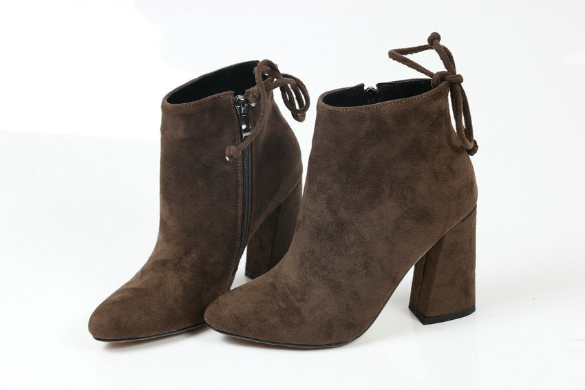 Womens Round Toe Ankle Boots