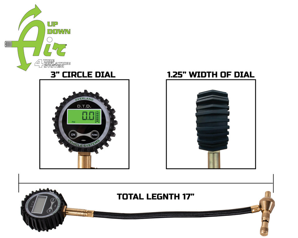 Digital Tire Deflator with Valve Kit & Storage Bag Universal