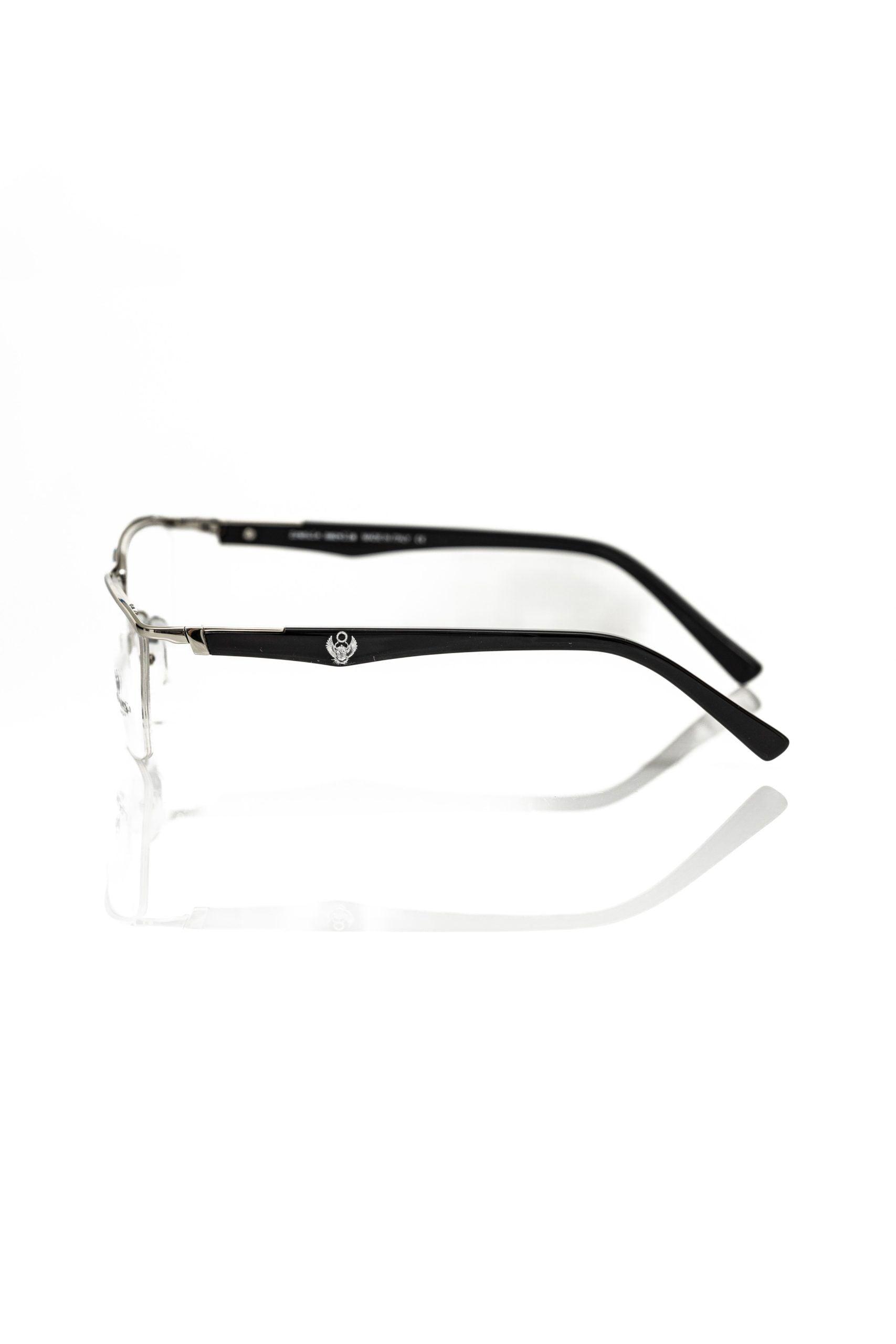 Frankie Morello Sleek Clubmaster Metal Eyeglasses