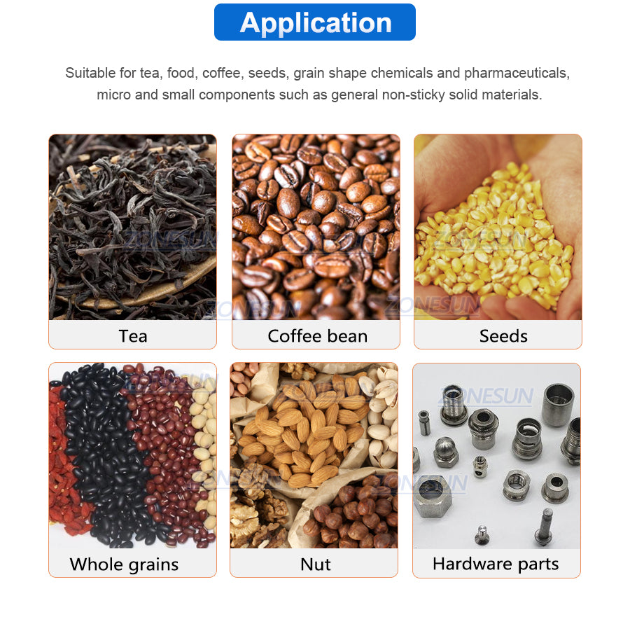 5-500g 곡물 충전 기계의 적용