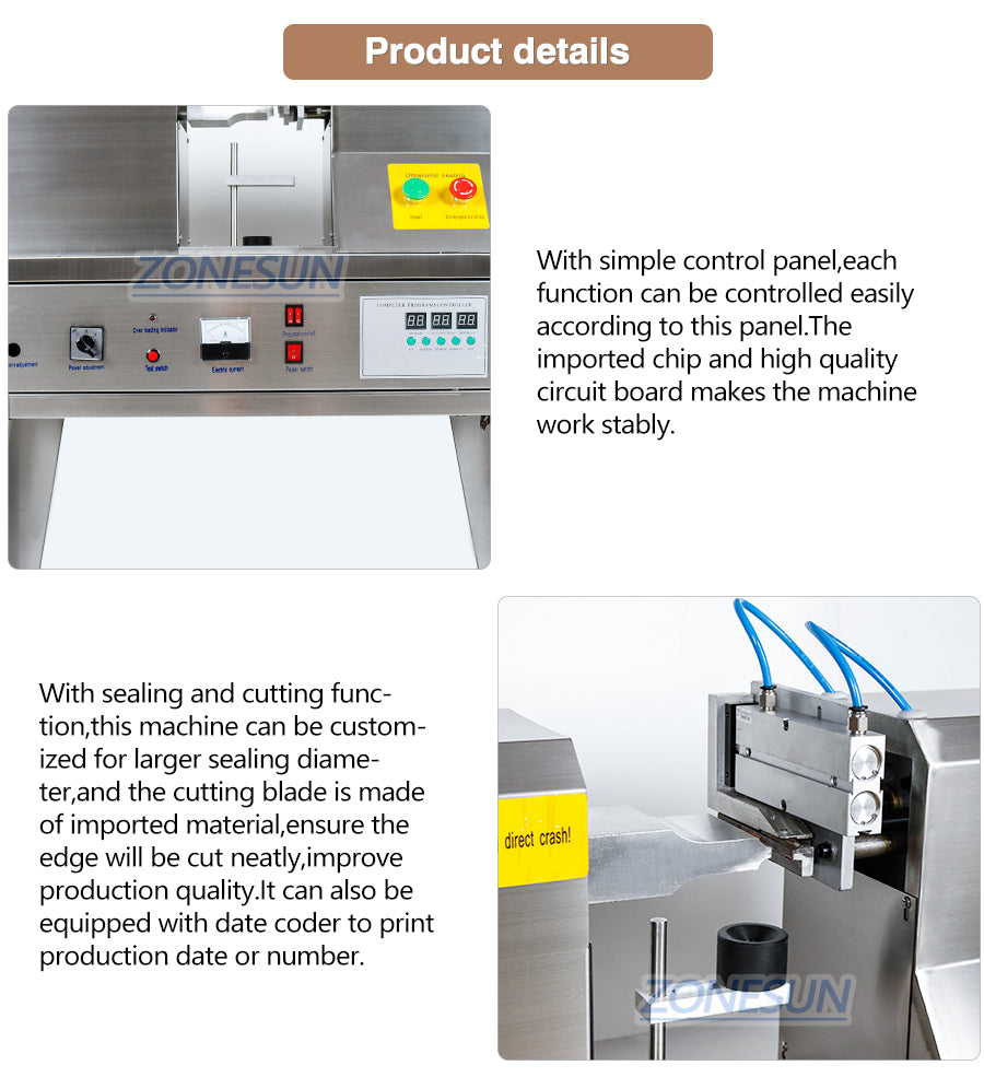 details and descriple of plastic squeeze tube sealing machine for hand cream