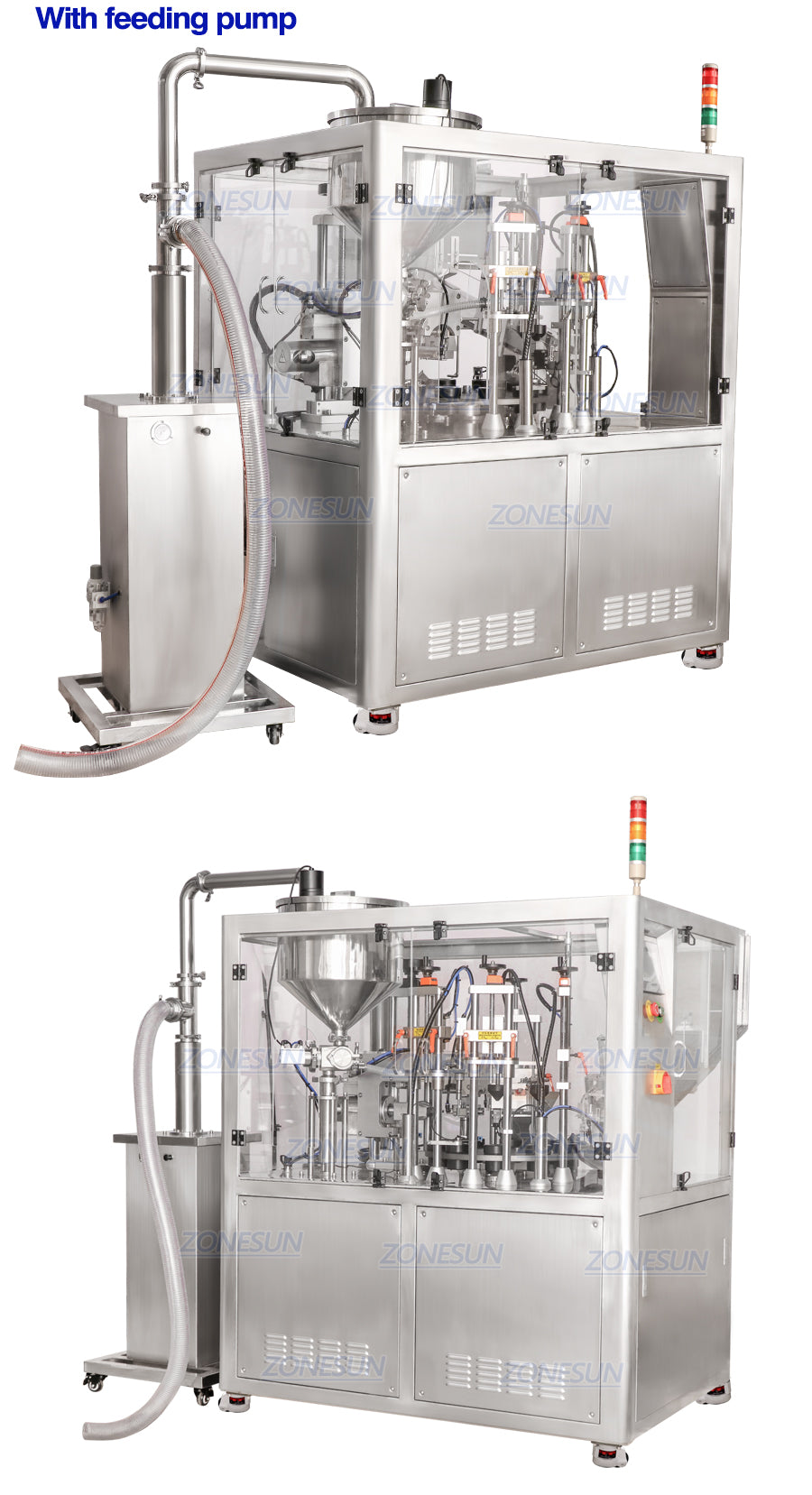 Soft Tube Filling Sealing Machine With Feeding Pump