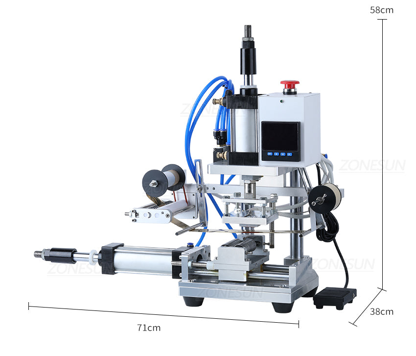 Размер машины с штамповками горячей фольги для цилиндра