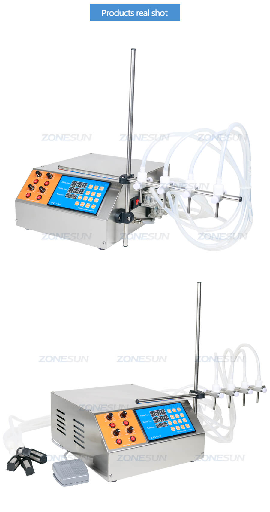 4 fej perisztaltikus szivattyú töltőgép