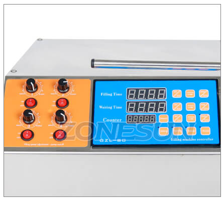 4 fejű perisztaltikus szivattyú töltőgép működési panele