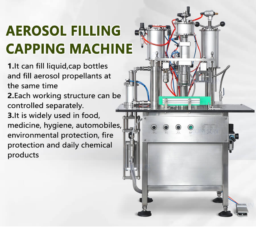 Semi-automatic Aerosol Filling Capping Machine