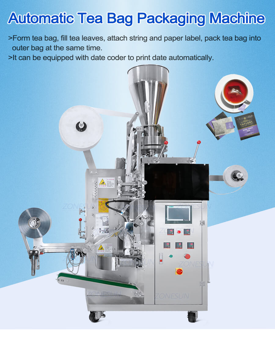 Fill Pro Tea Bagger ZS-FS622 Automatic 3 Sides Volumetric Cup Tea Bag Filling and Sealing ...