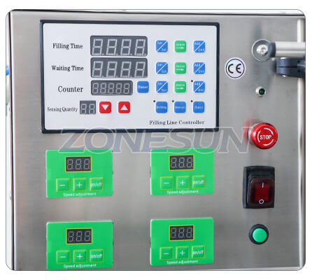 Operation Panel of Automatic Magnetic Pump Liquid Filling Machine