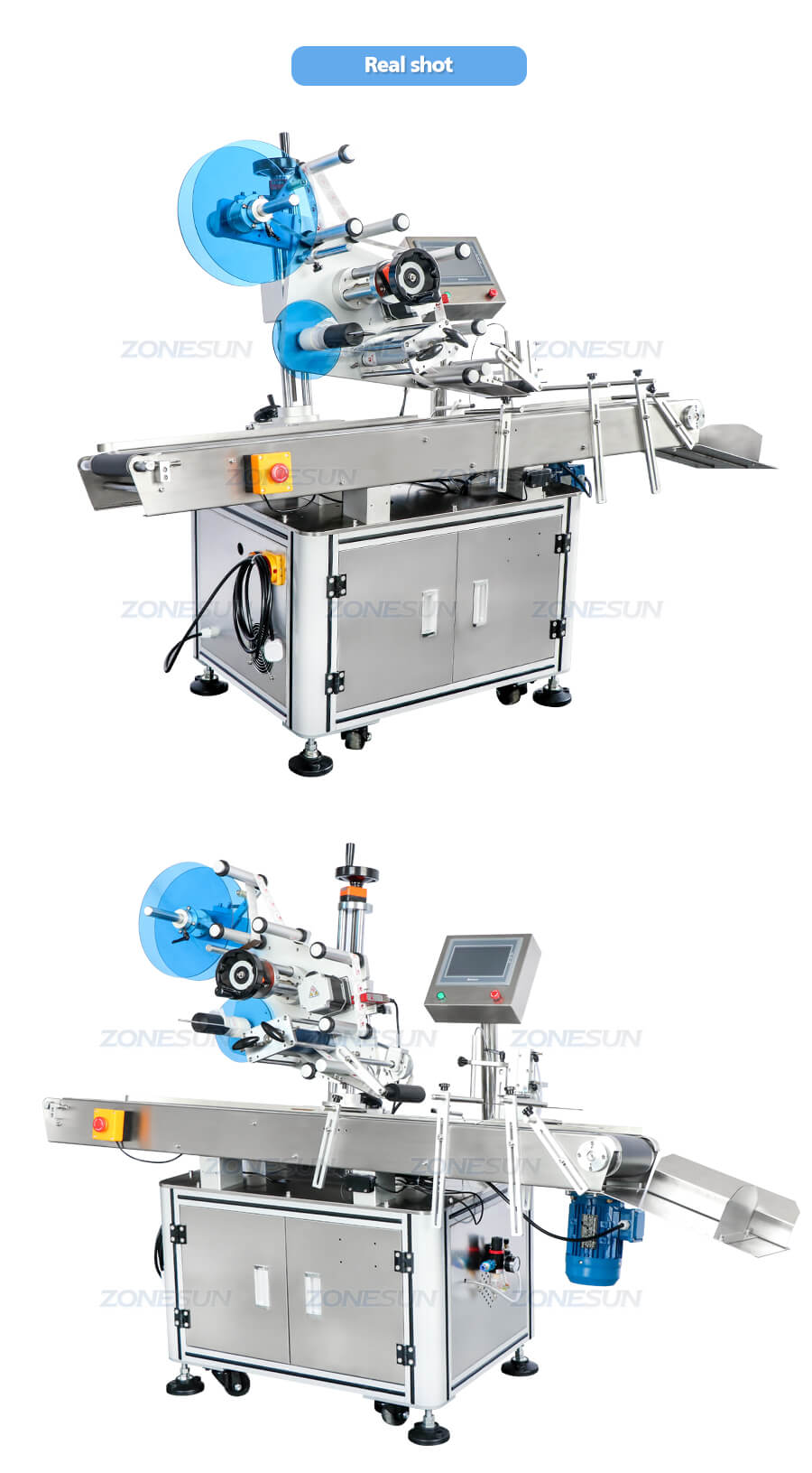 Real Shot of ZS-TB833 Automatic Corner Labeling Machine