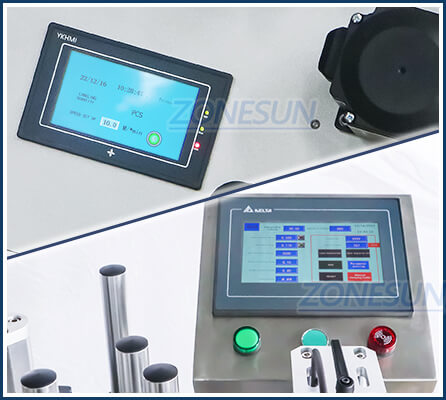 Panoul de control al capacului sticlei și al mașinii de etichetare a corpului