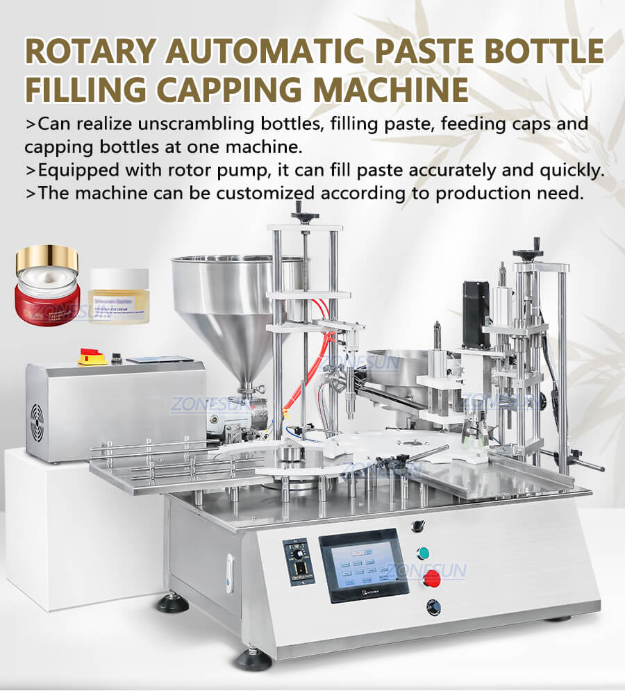 Cosmetic Cream Filling Capping Machine