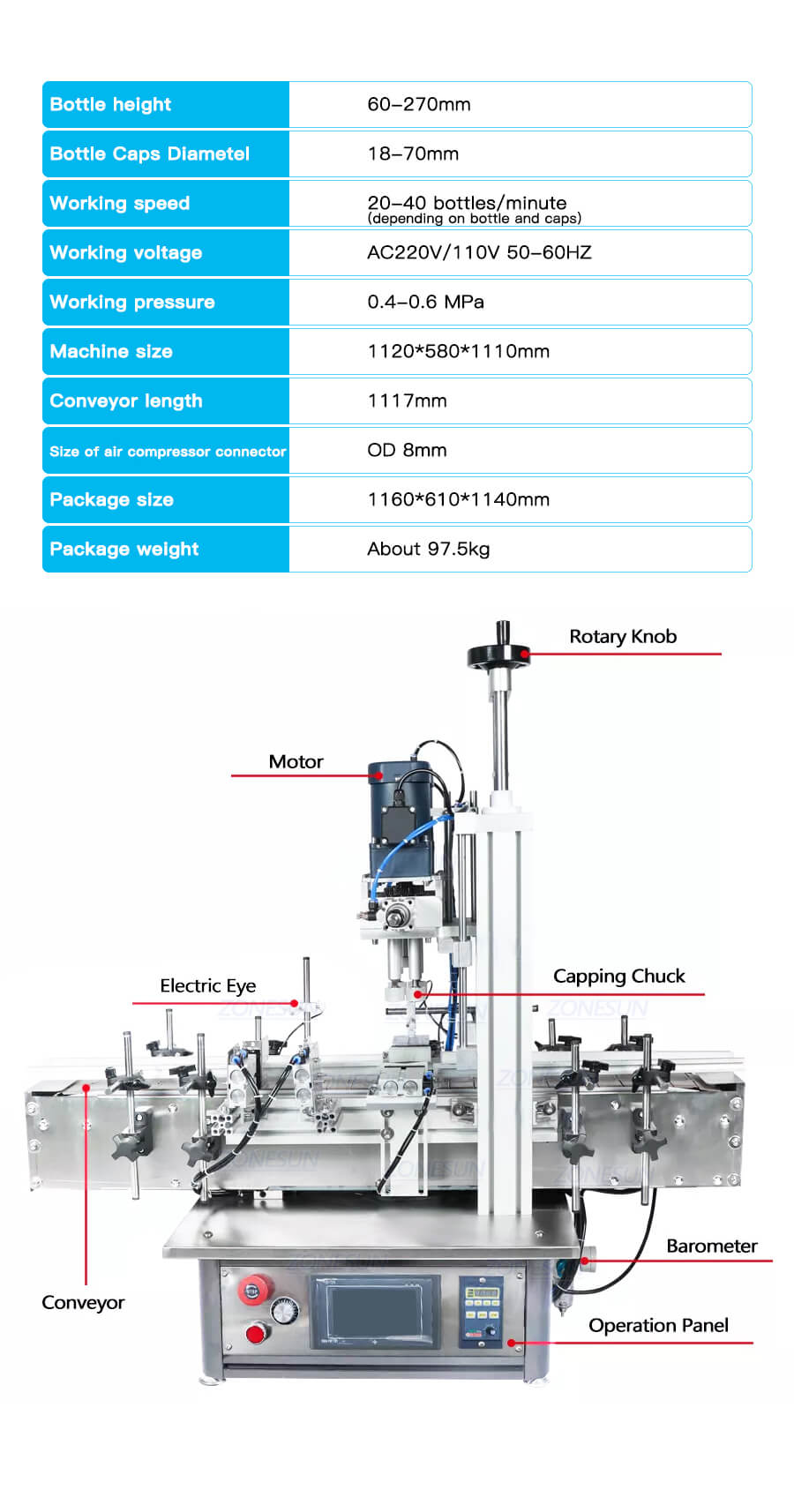 Capping Machine Parameter