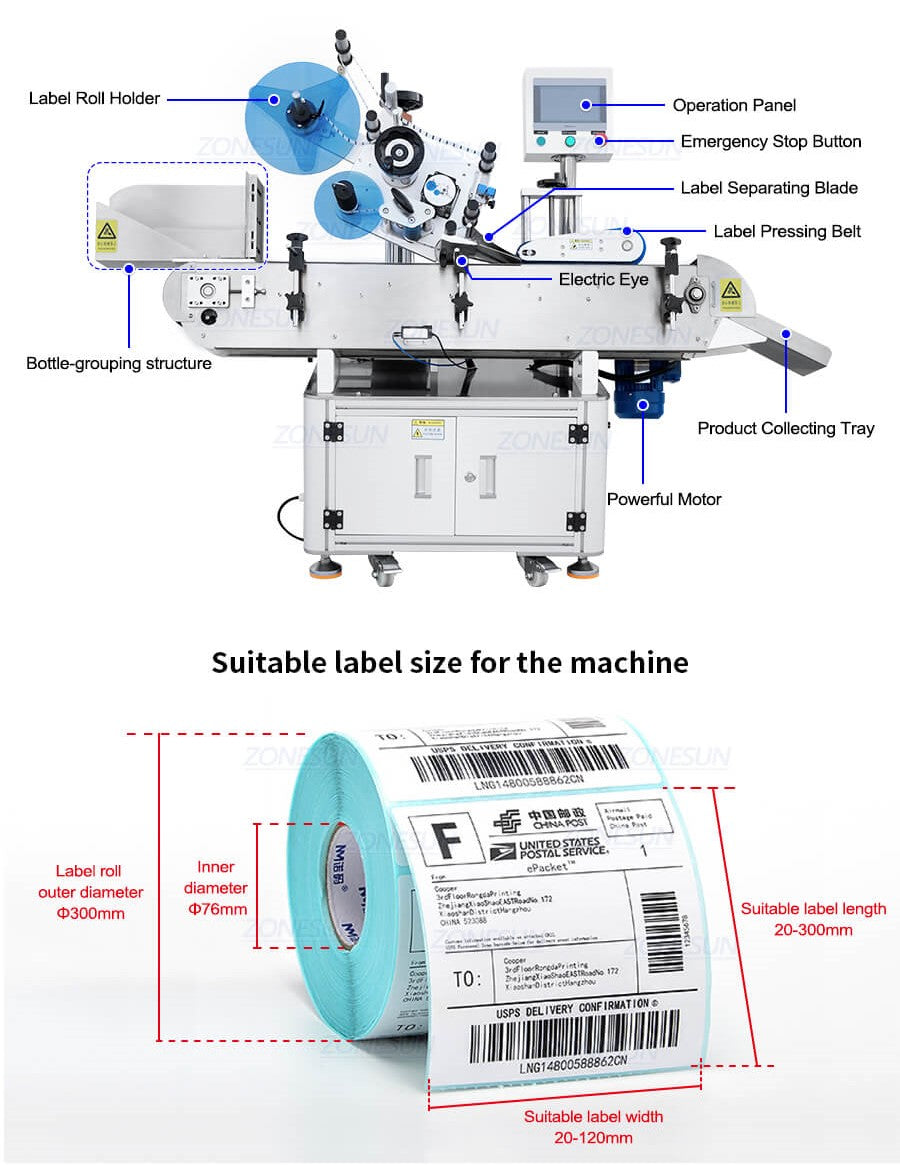 Machine Component of Tube Label Applicator