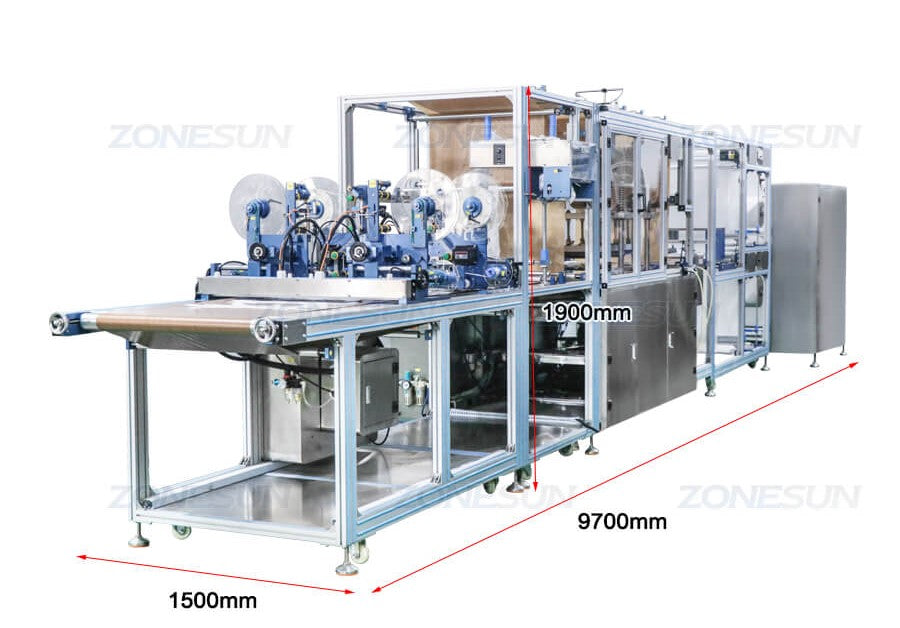 Dimension of Hand and Foot Mask Sheet Filling Sealing Machine