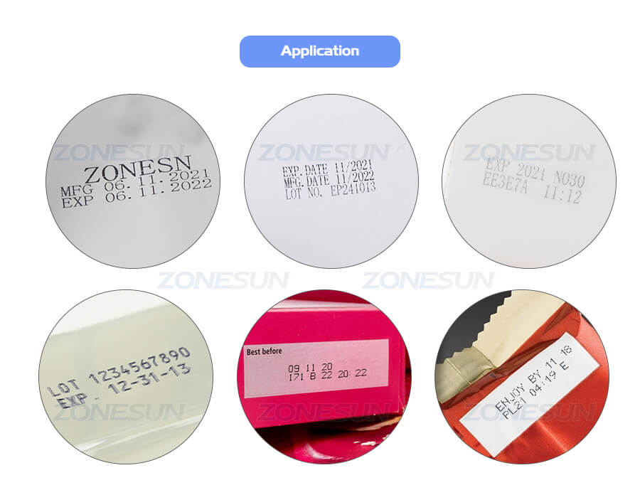 Aplicarea mașinii de codificare cu jet de cerneală