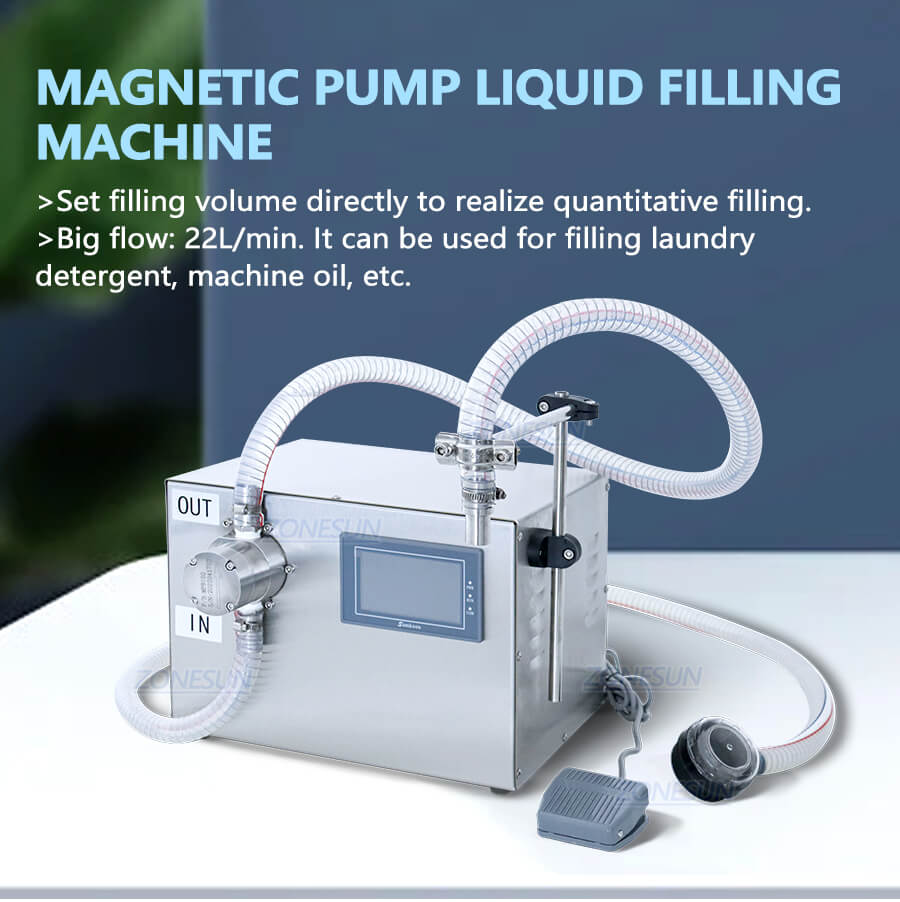 Machine de remplissage de pompe magnétique pour la lotion