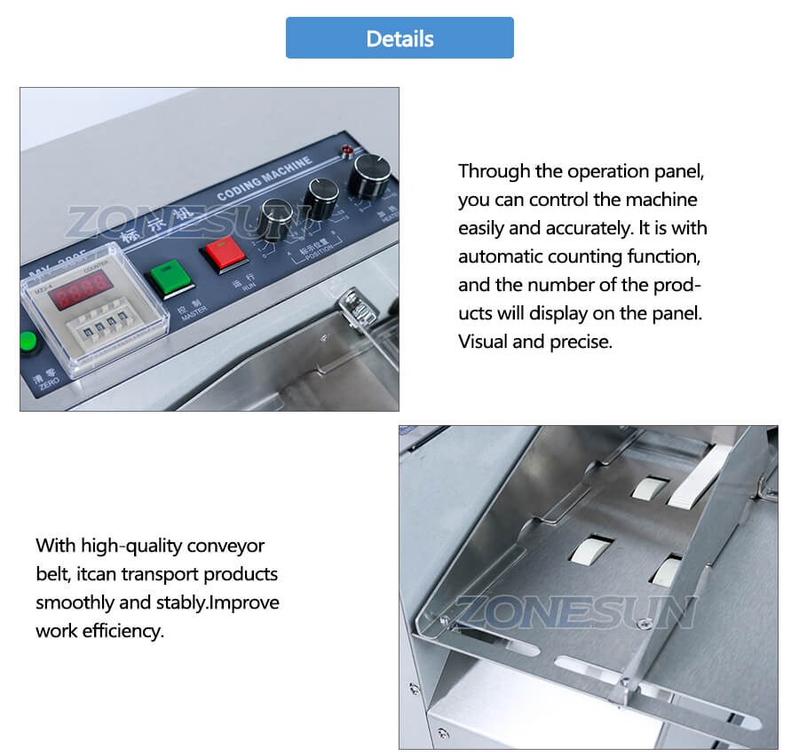 Details of MY-380F Semi-automatic Pouch Coding Machine