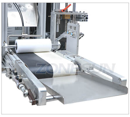 Product Outlet of Automatic Mask Sheet Folding Machine Bagging Machine