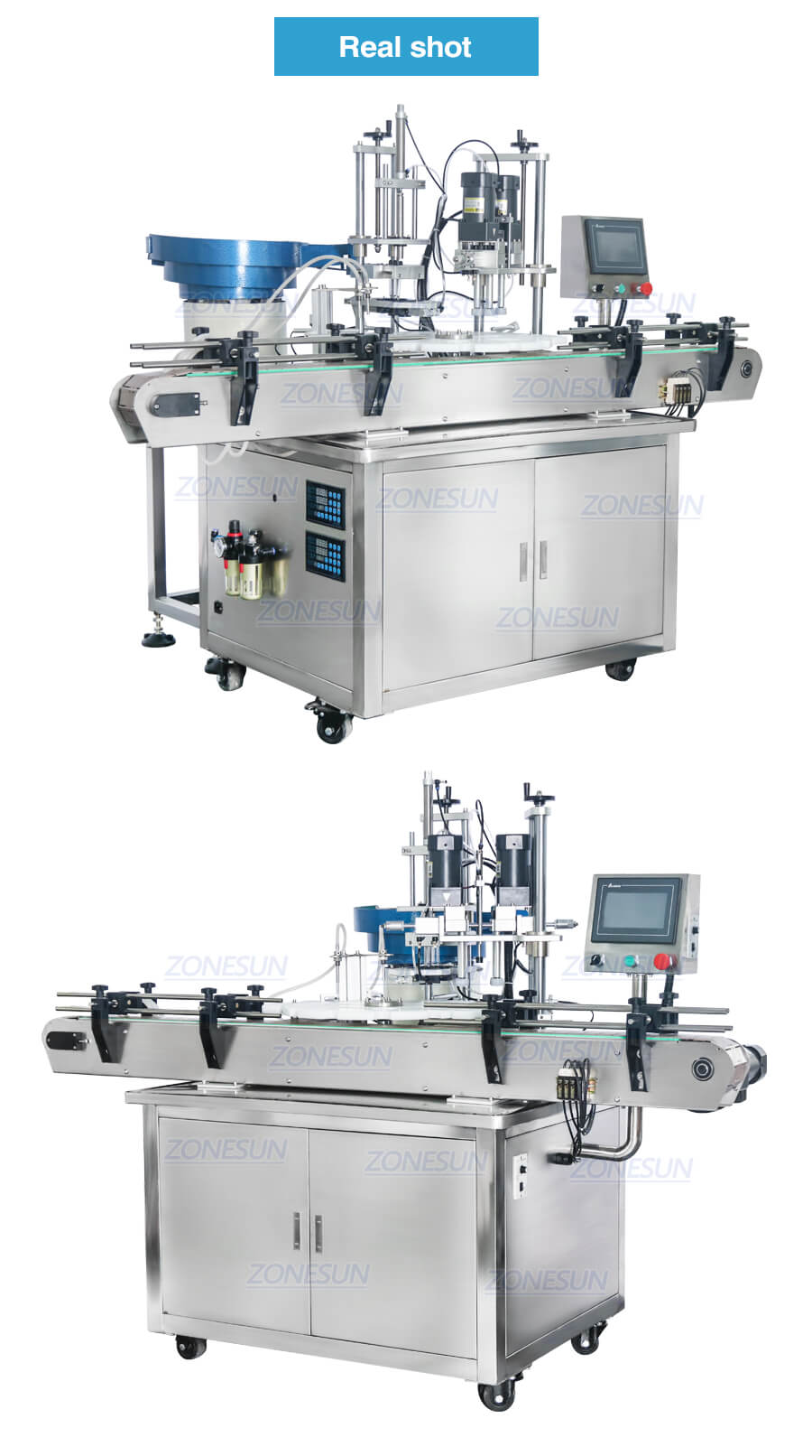 Real shot of ZS-AFC1 Monoblock Filling Capping Machine