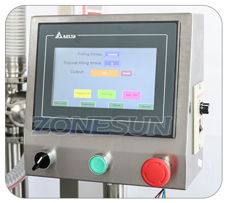 PANLE Operasi saka Pump Pompa Piston Mesin nganggo Pemanas Mixer