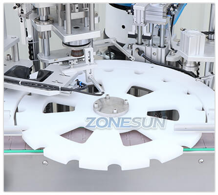 Placa rotativa de máquina de crimpagem de garrafa de perfume automática