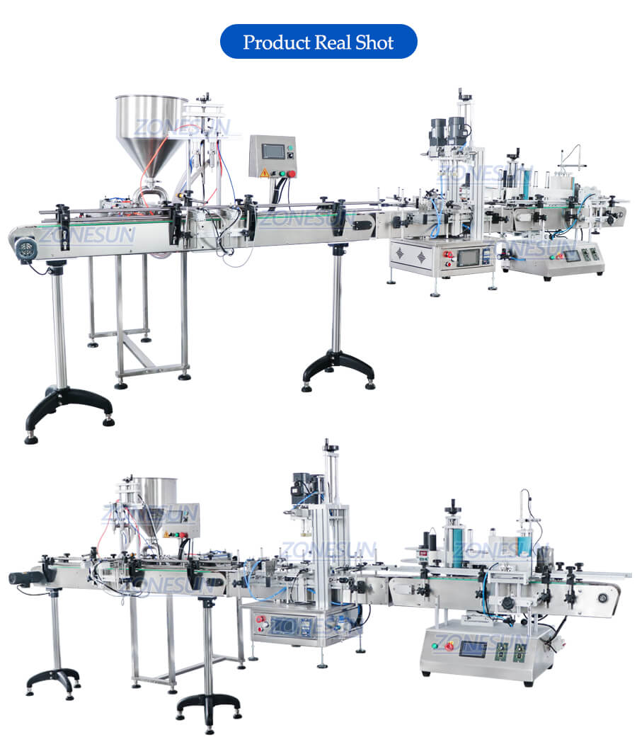 Real Shot of Piston Paste Filling Line