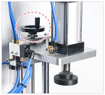 Botão rotativo de máquina de prensagem semi-automática de cork t-cork