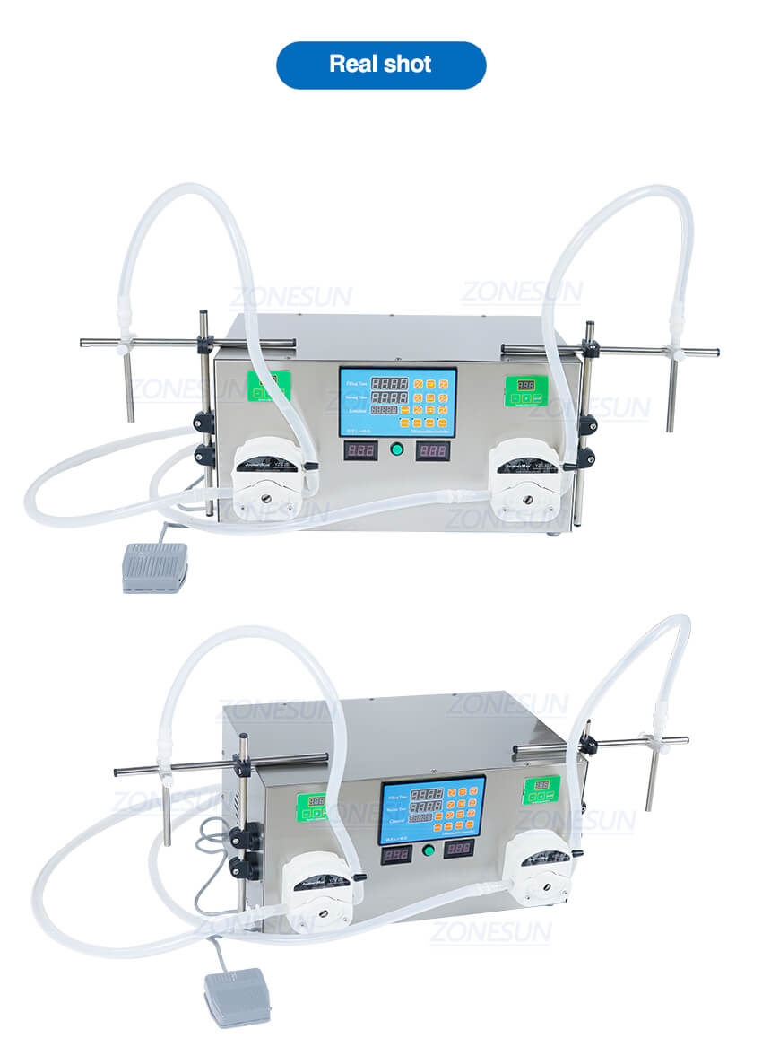 Double Heads Semi-automatic Liquid Filling Machine