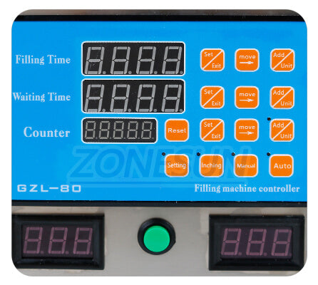 Operation Panel of Double Heads Semi-automatic Liquid Filling Machine