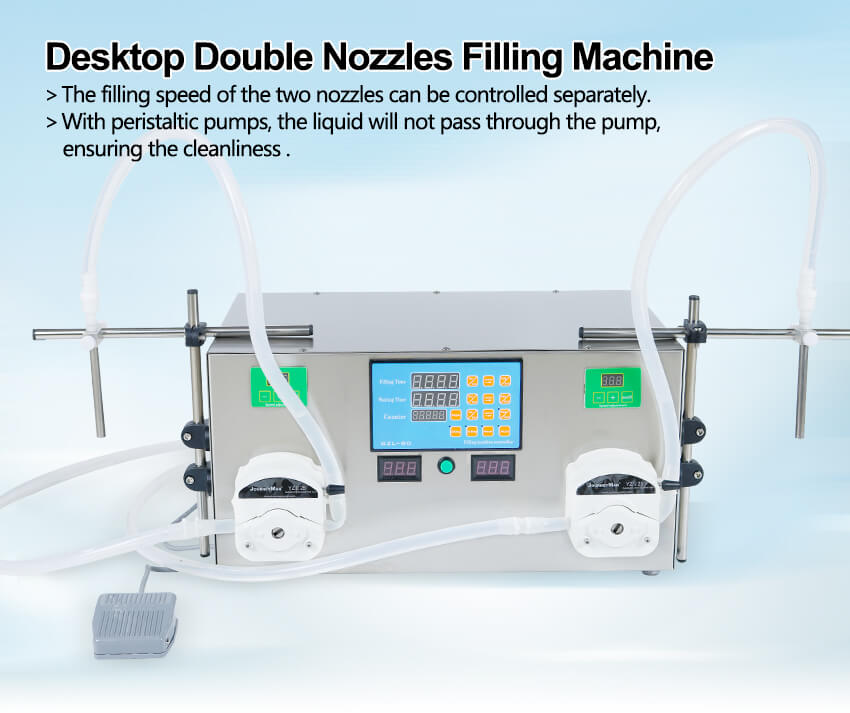 Double Heads Semi-automatic Liquid Filling Machine