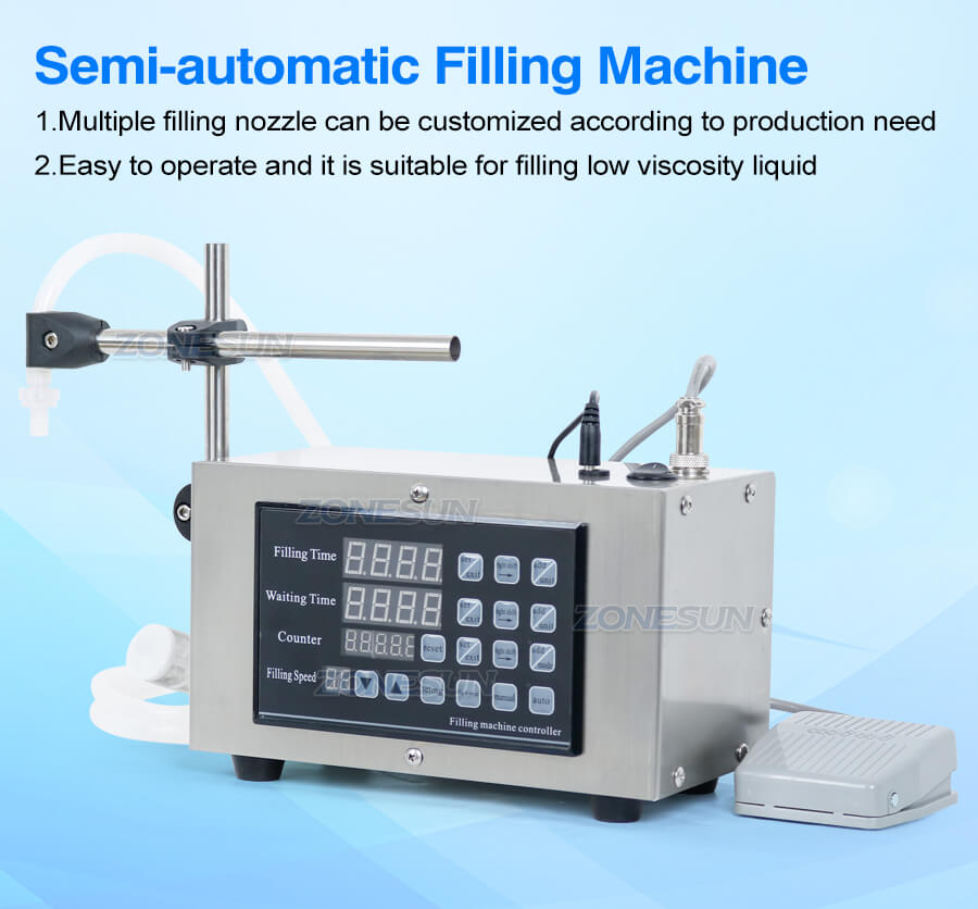 Máquina de encher líquido semi-automática