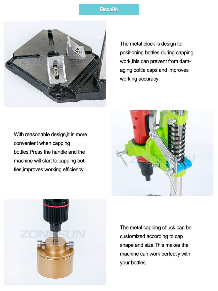 Machine Details of Small Bottle Capping Machine For Drinks Bottle