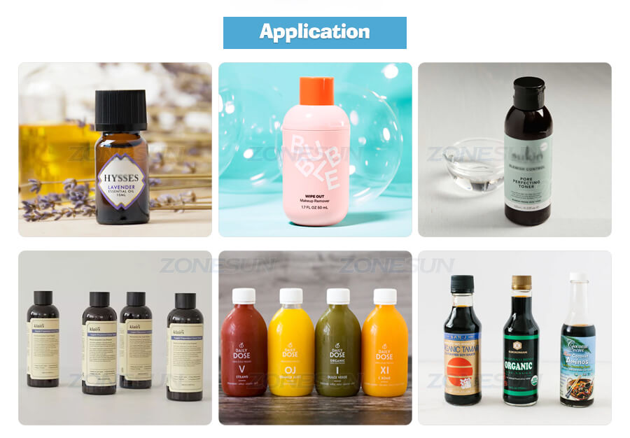 デスクトップコーナー充填キャッピングマシンの適用