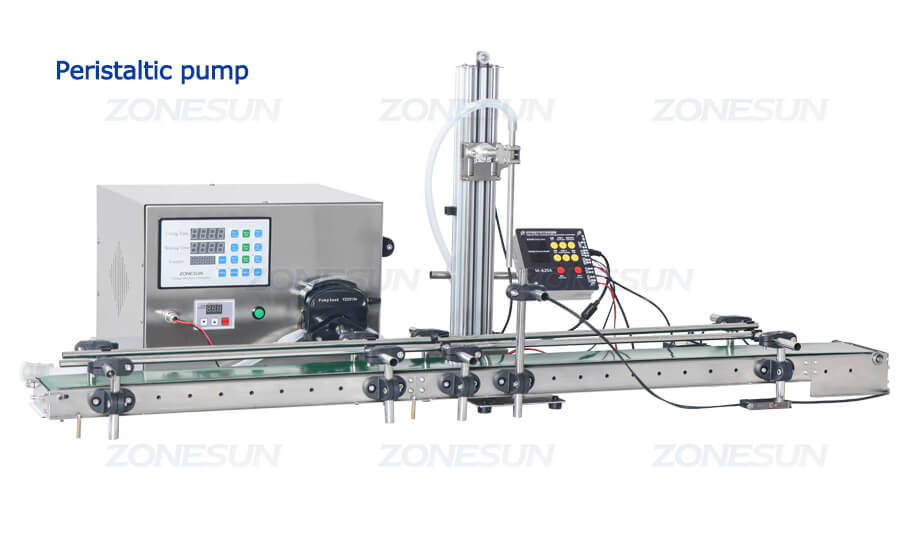 Small Peristaltic Pump Filling Machine With Conveyor