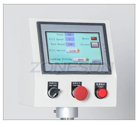 Control Panel of High Accuracy Powder Filling Machine