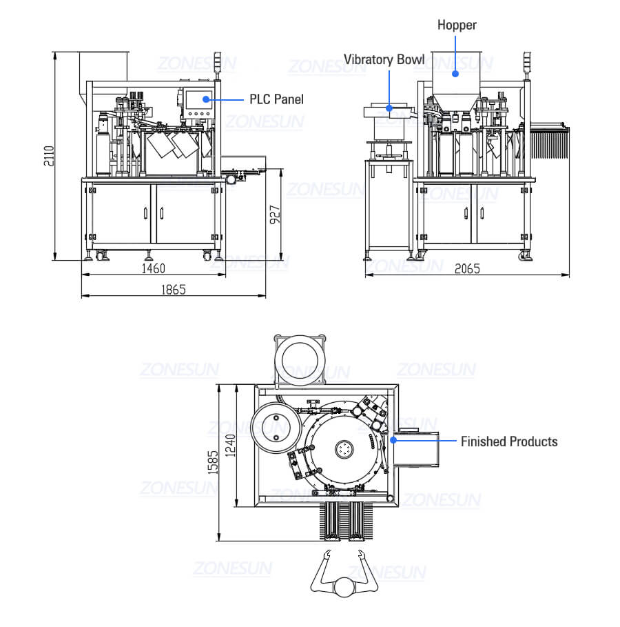 Layout of Spout Pouch Filling Capping Machine