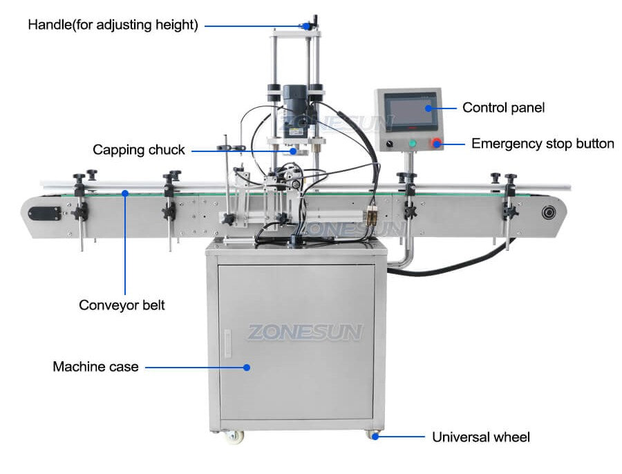 Подробная информация о машине с заглушением бутылочных бутылок