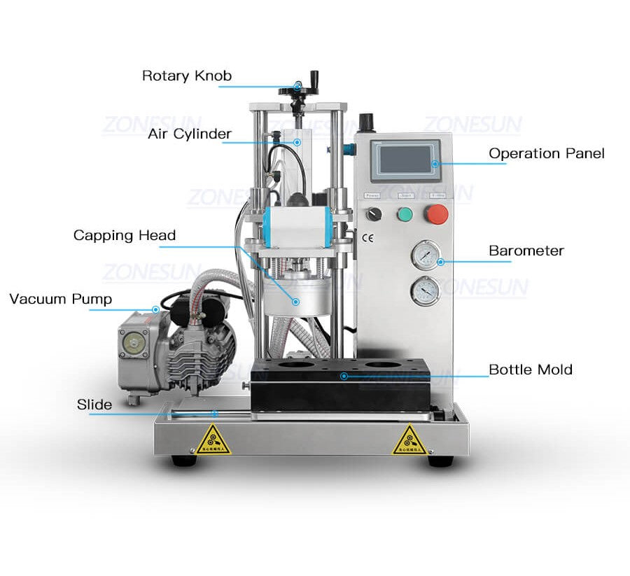 Machine Component of Semi-automatic Vacuum Capping Machine