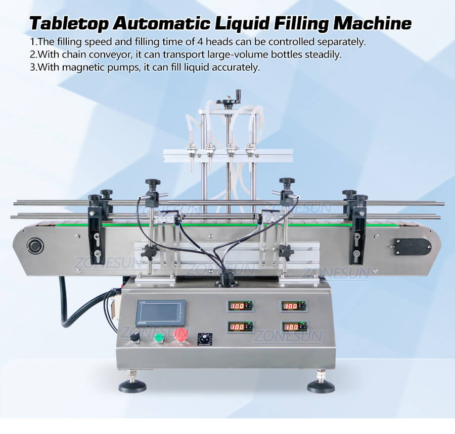 ZS-DTMP4C Automatic Liquid Filling Machine