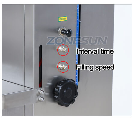 Botão de controle de uma máquina de encher de pasta de geléia pneumática semi-automática