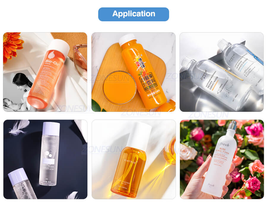 แอปพลิเคชันของเครื่องติดฉลากสติกเกอร์โปร่งใส ZS-TB50DT