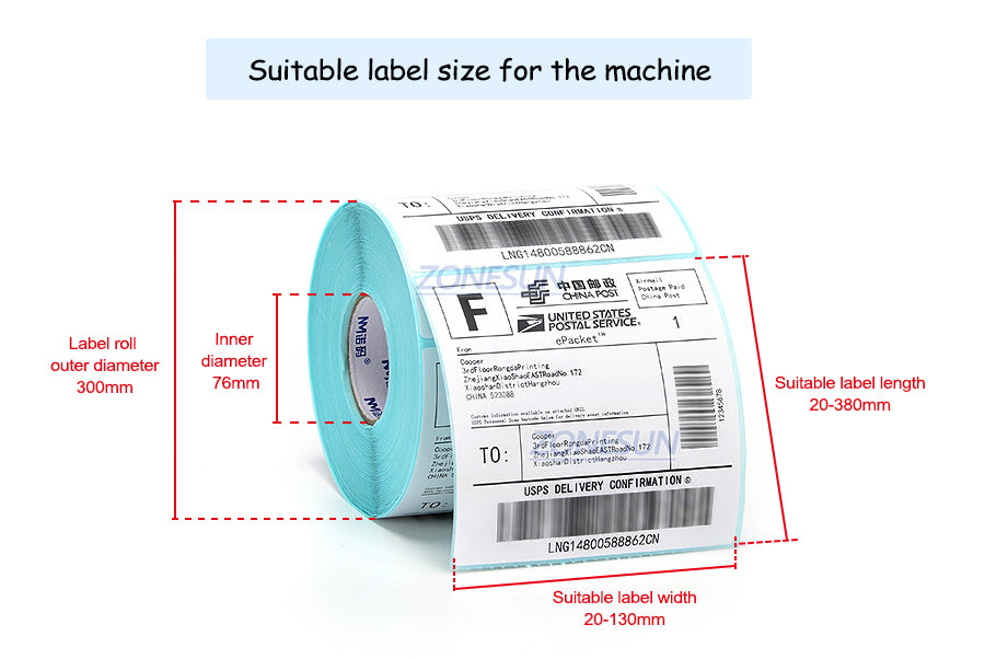 Etiquetadora semiautomática de botellas redondas ZONESUN ZS-TB801D para etiquetas transparentes normales