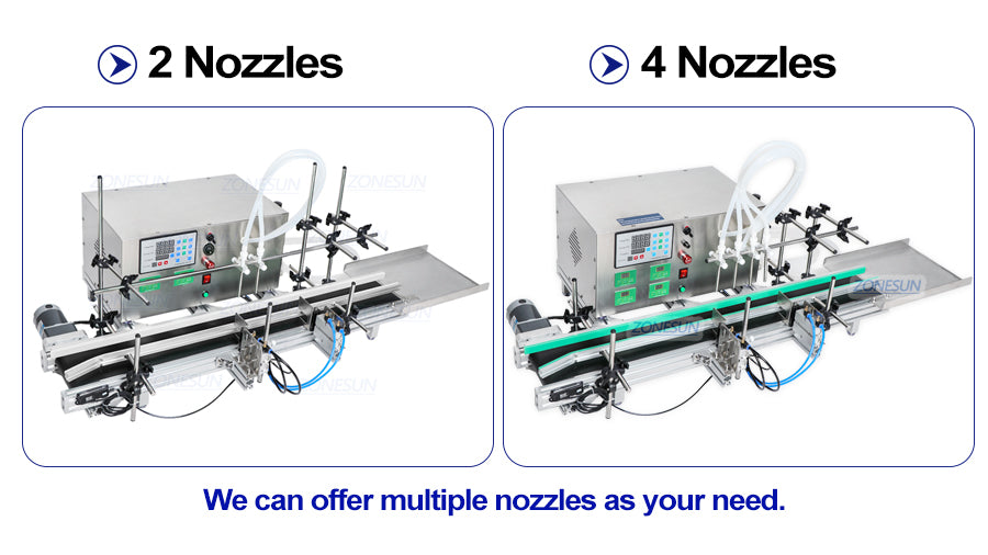 ZONESUN ZS-DTDP4 Automatic Desktop 4 Nozzles Diaphragm Pump Liquid Filling Machine