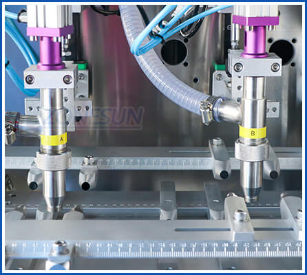 filling nozzle of premade pouch filling sealing machine