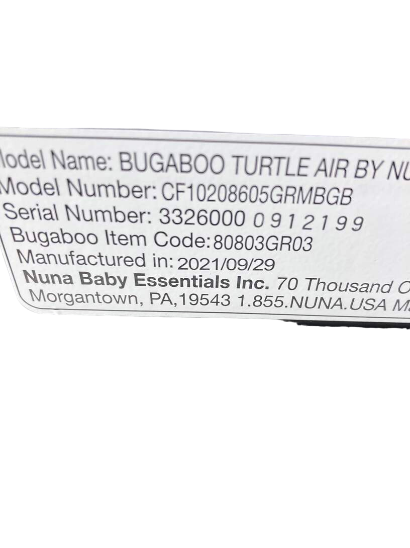 Bugaboo Turtle Air By Nuna Car Seat, Grey Melange, 2021