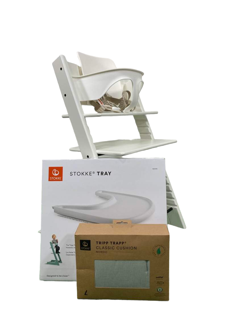Stokke Tripp Trapp Complete High Chair, White, Nordic Grey